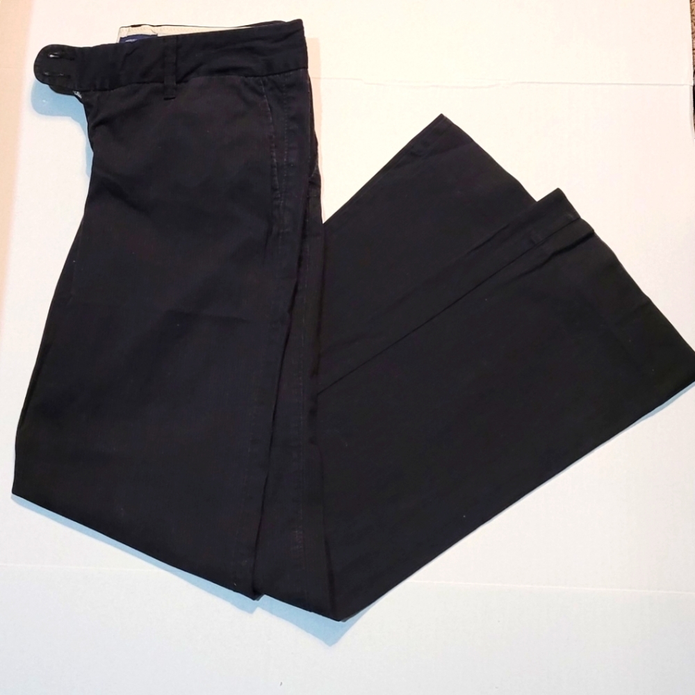 American Eagle Vintage Black with white striped trouser size 4 Long